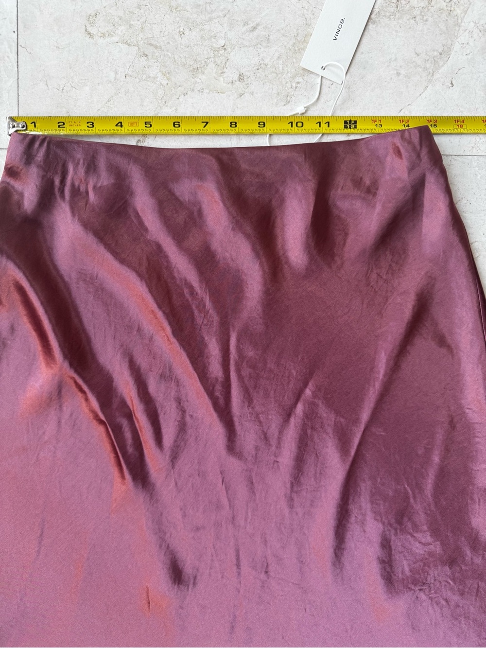 Vince Satin Midi Slip Skirt in Dusty Rose size S - Picture 8 of 14